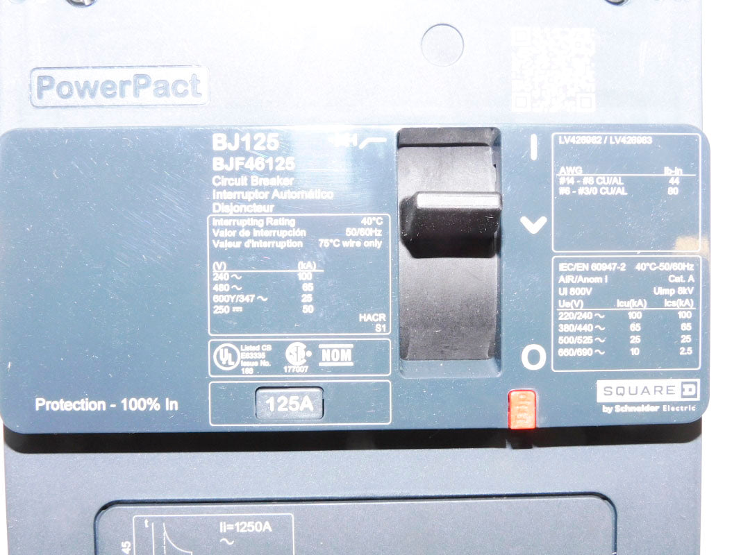 SQUARE D BJF46125 125A 480V NSMP