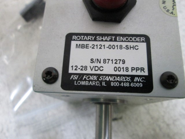 FORK STANDARDS, INC. ROTARY SHAFT ENCODER MBE-2121-0018-SHC *NEW IN BOX*