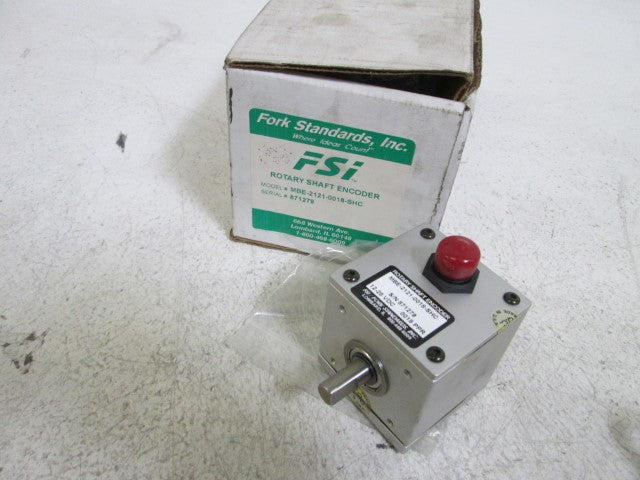 FORK STANDARDS, INC. ROTARY SHAFT ENCODER MBE-2121-0018-SHC *NEW IN BOX*