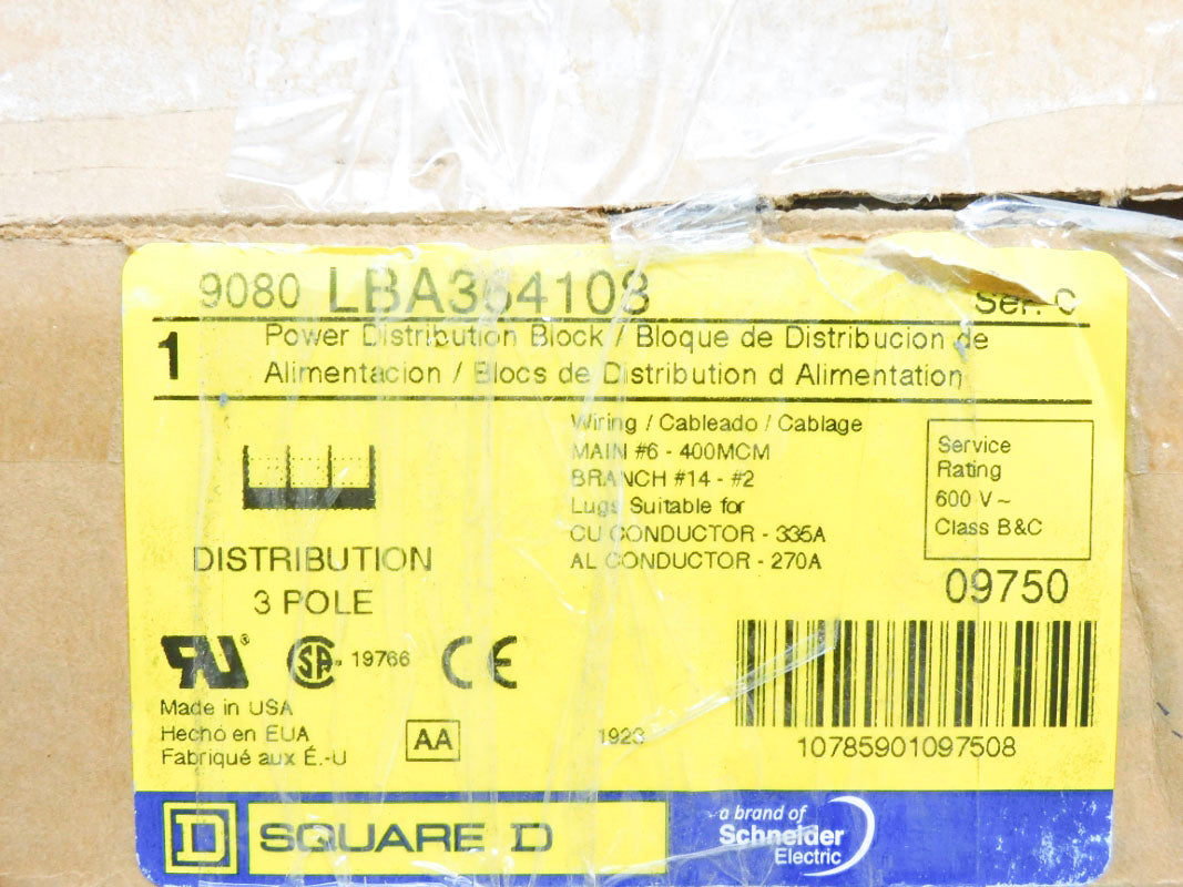 SQUARE D 9080LBA364108 SER. C NSMP