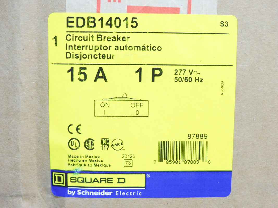 SQUARE D EDB14015 277V 15A NSFS