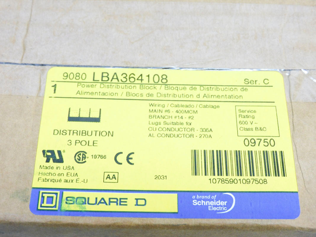SQUARE D 9080LBA364108 SER. C NSFS