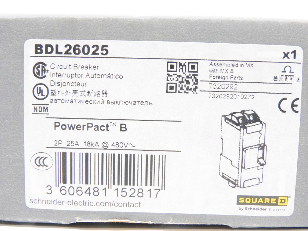SQUARE D BDL26025 25A 480V NSMP