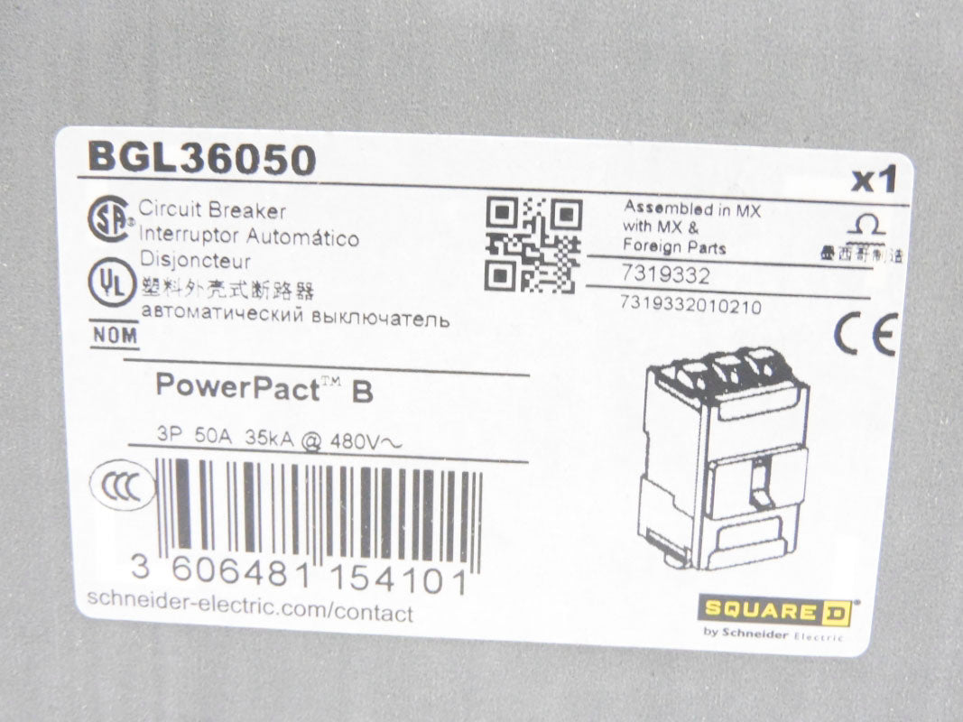 SQUARE D BGL36050 50A 480V NSMP