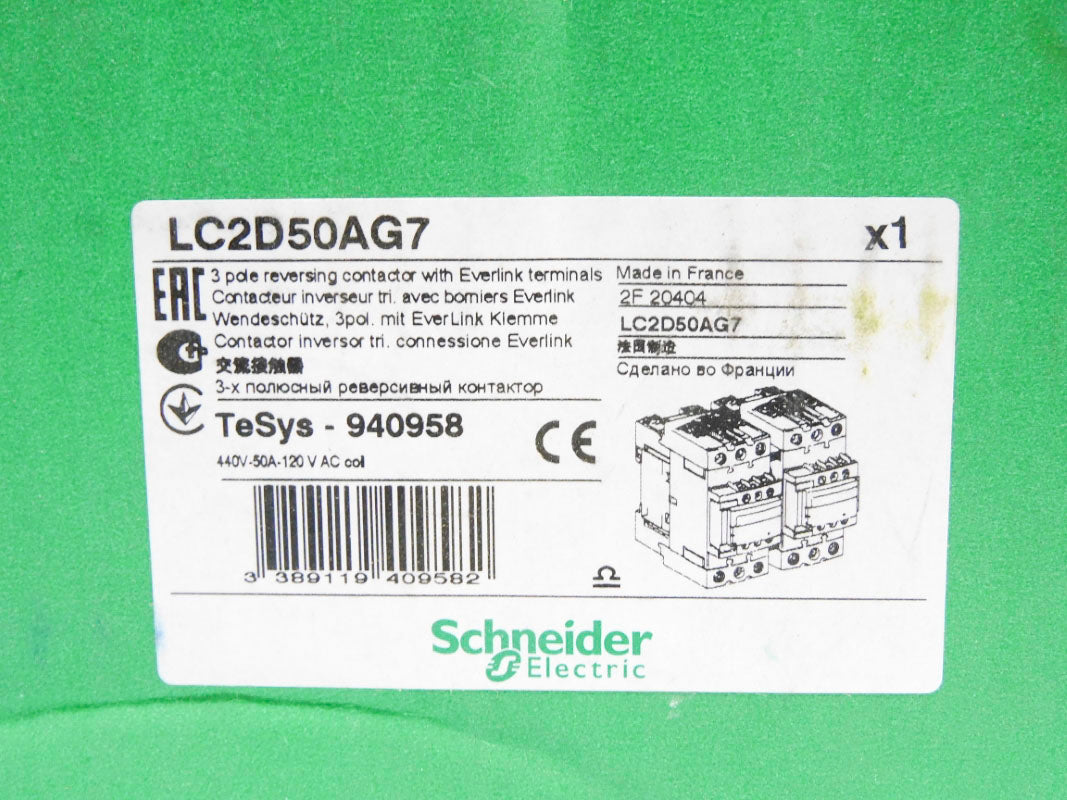 SCHNEIDER ELECTRIC LC2D50AG7 120V 50A NSMP