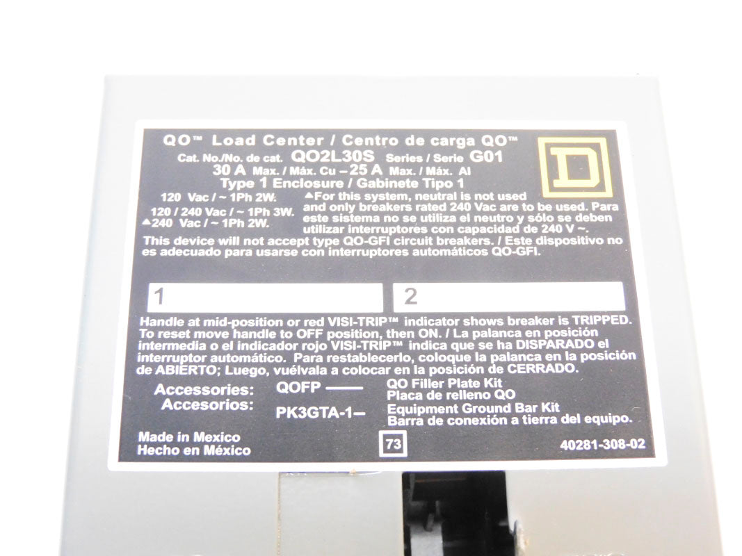 SQUARE D QO2L30SCP SER. G01 NSNP