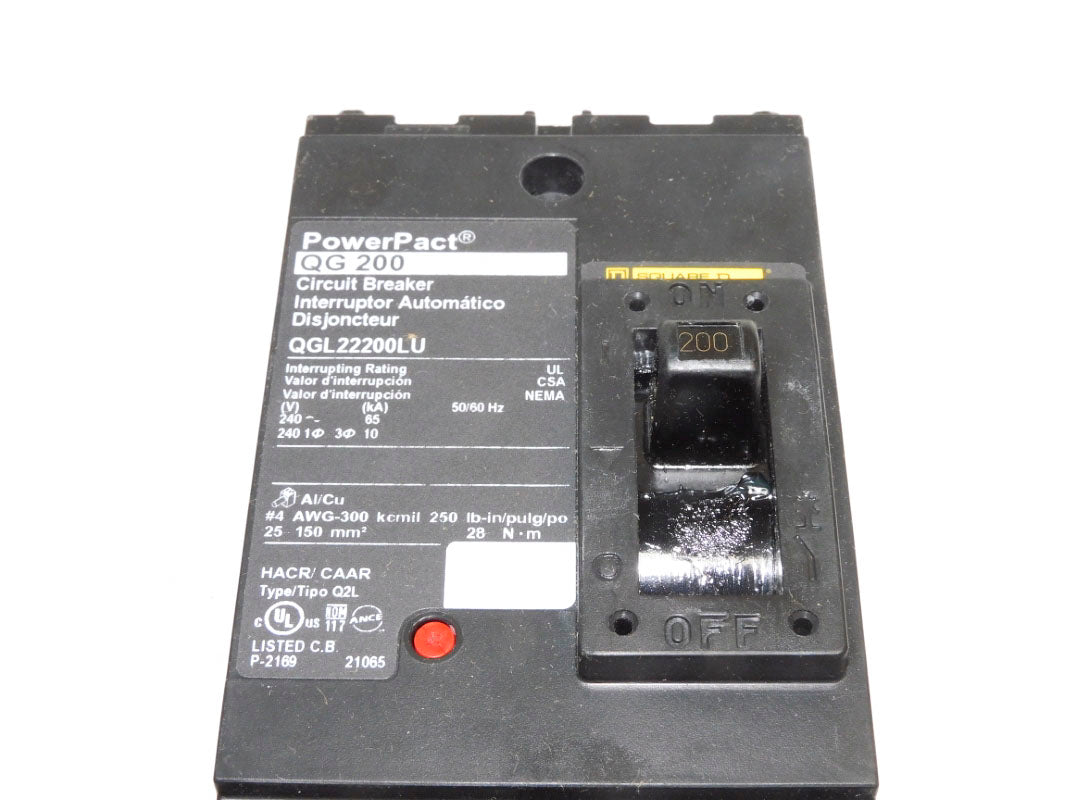 SQUARE D QGL22200LU 200 240V NSNP
