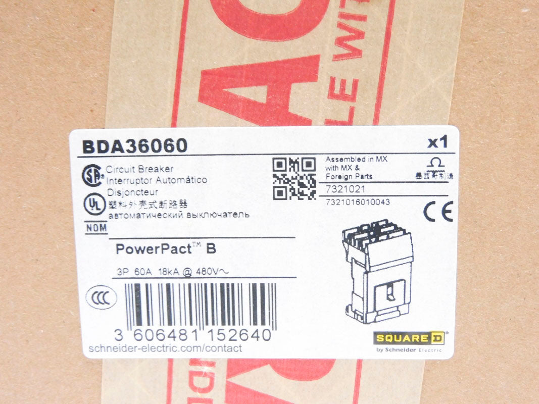 SQUARE D BDA36060 60A 480V NSFS