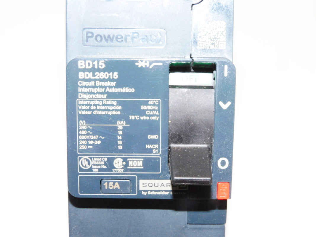 SQUARE D BDL26015 15A 480V NSMP