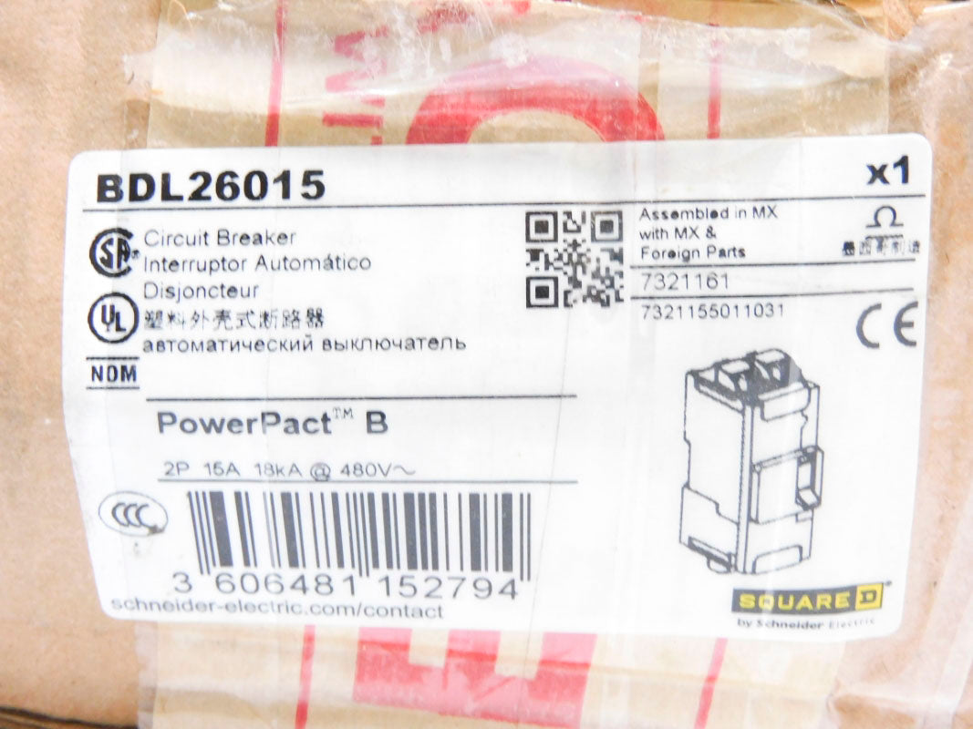 SQUARE D BDL26015 15A 480V NSMP