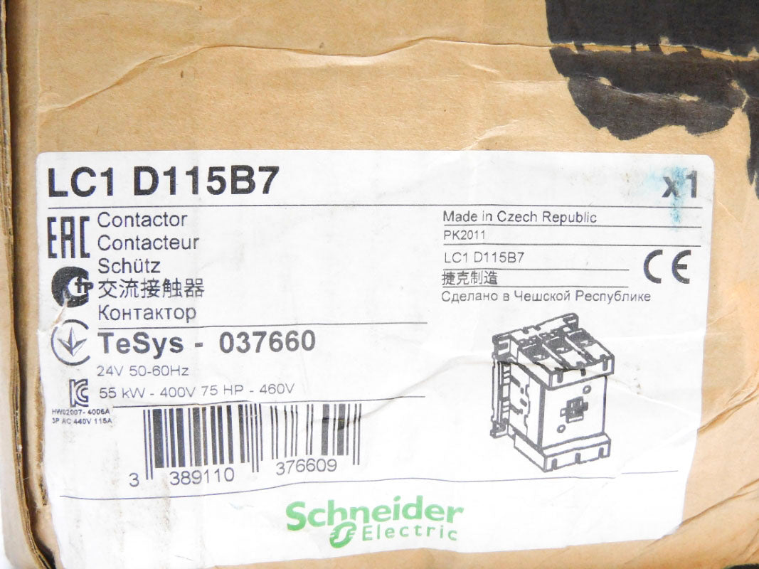 SCHNEIDER ELECTRIC LC1D115B7 24V NSMP