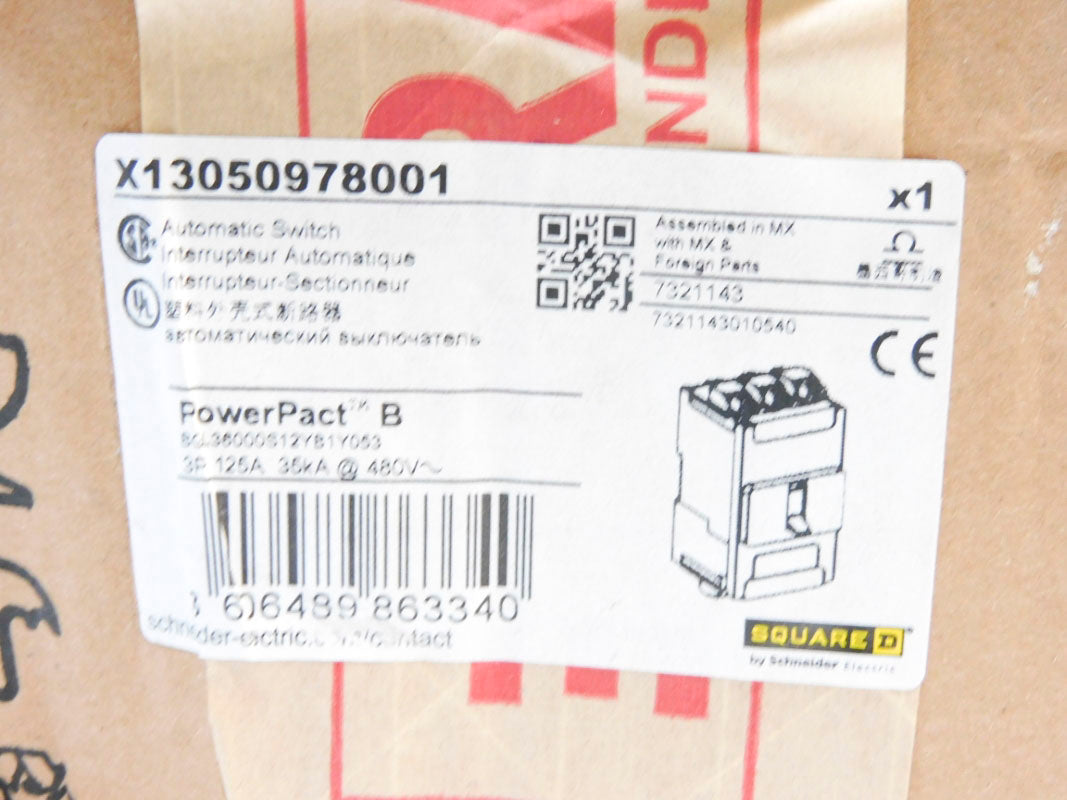 SQUARE D X13050978001 480V 125A NSFS