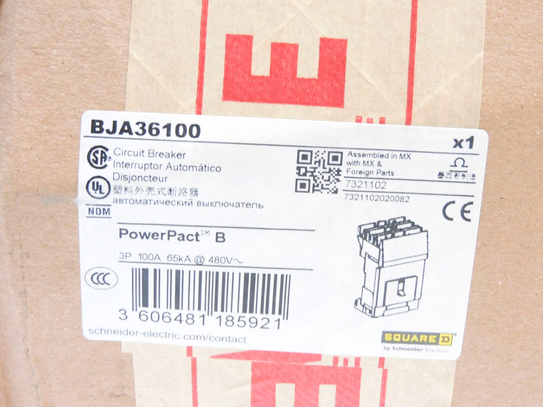 SQUARE D BJA36100 100A 480V NSFS