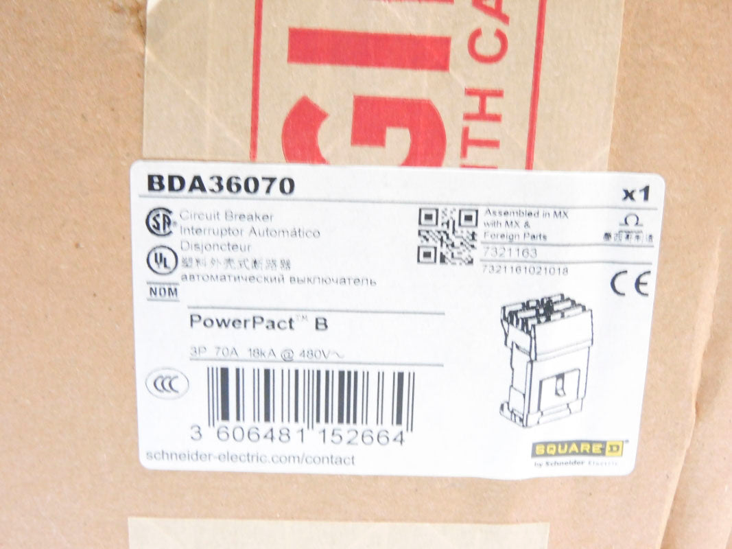SQUARE D BDA36070 70A 480V NSFS