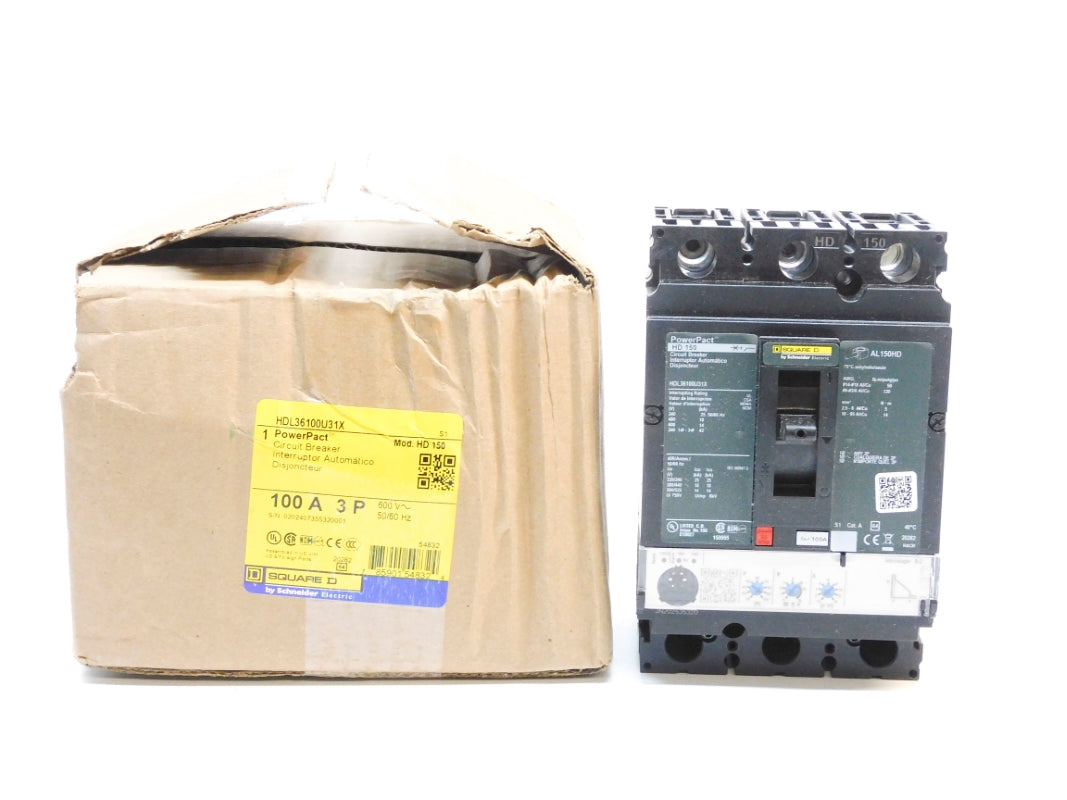 SQUARE D HDL36100U31X 100A 600V NSMP