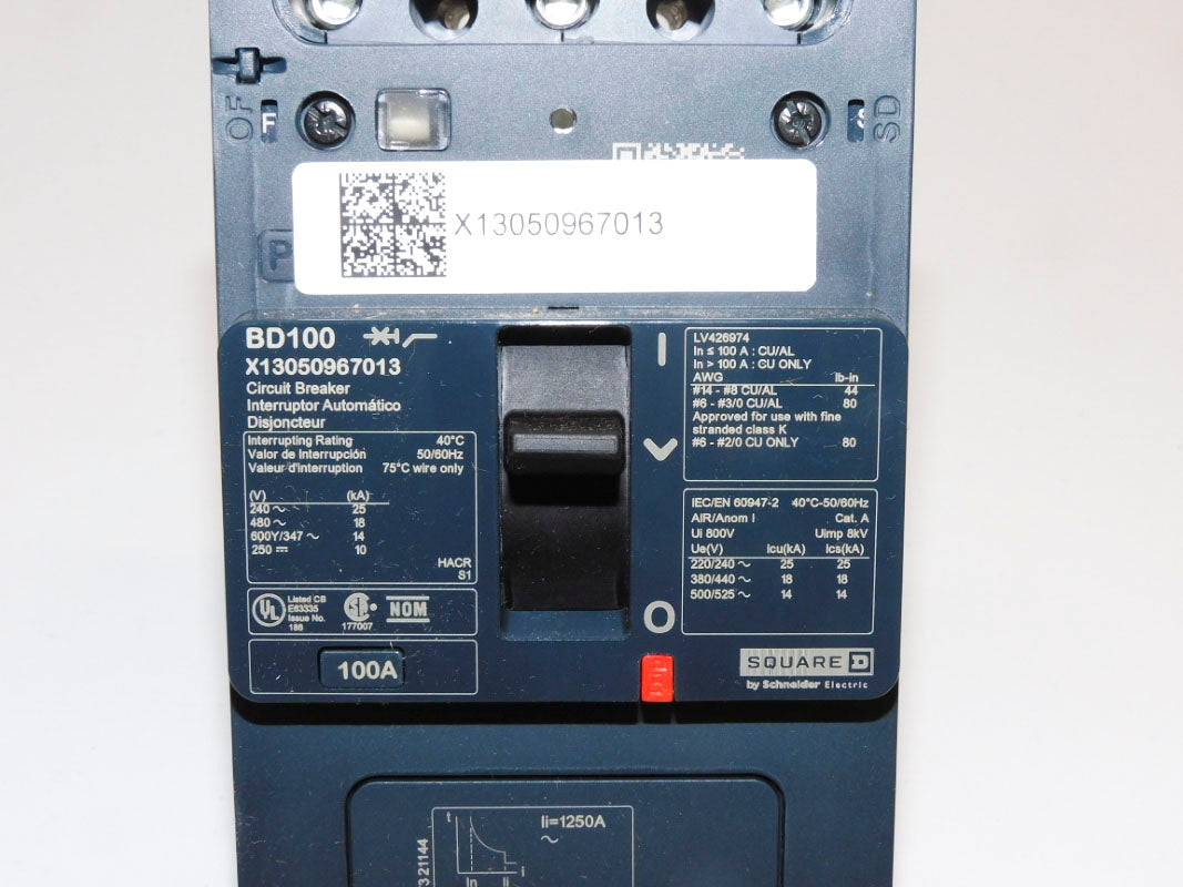 SQUARE D X13050967013 100A 480V NSMP