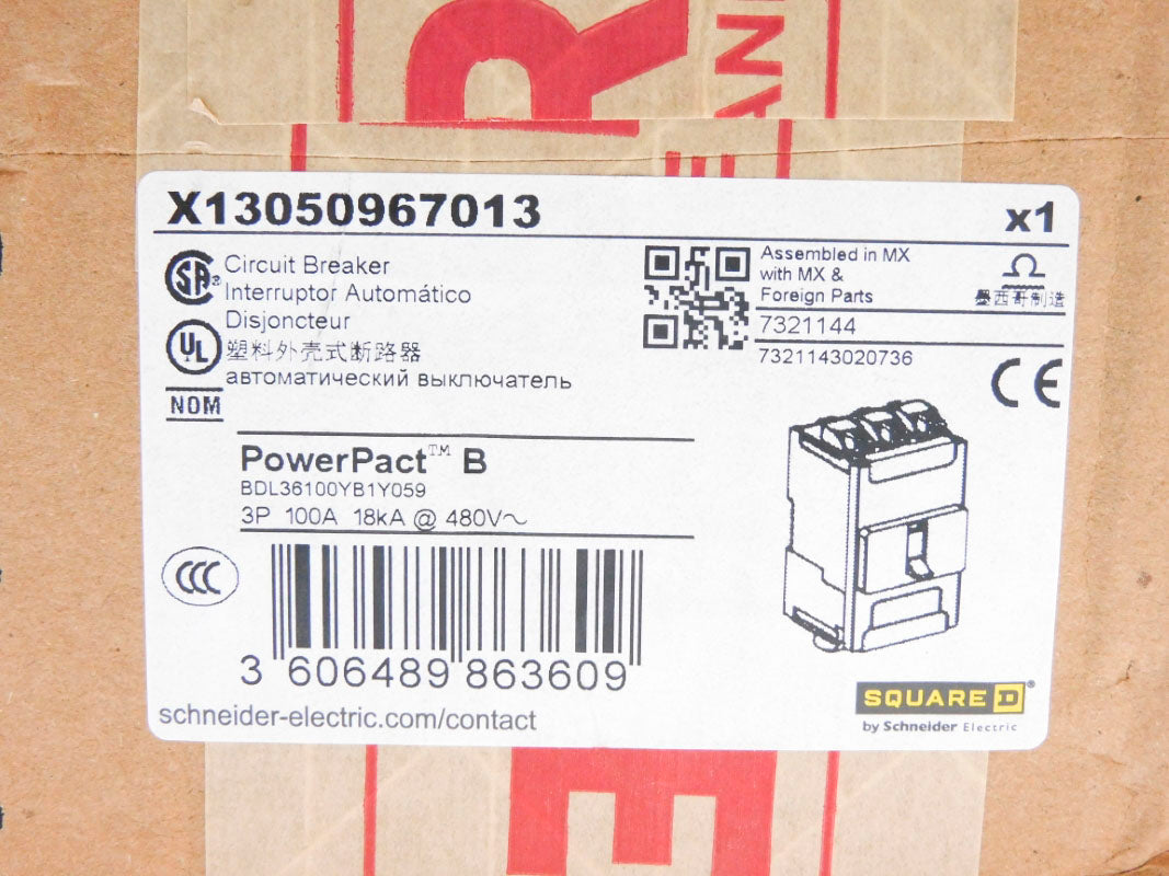 SQUARE D X13050967013 100A 480V NSMP