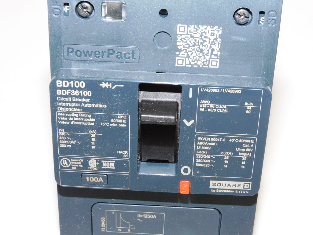 SQUARE D BDF36100 480V 100A NSMP