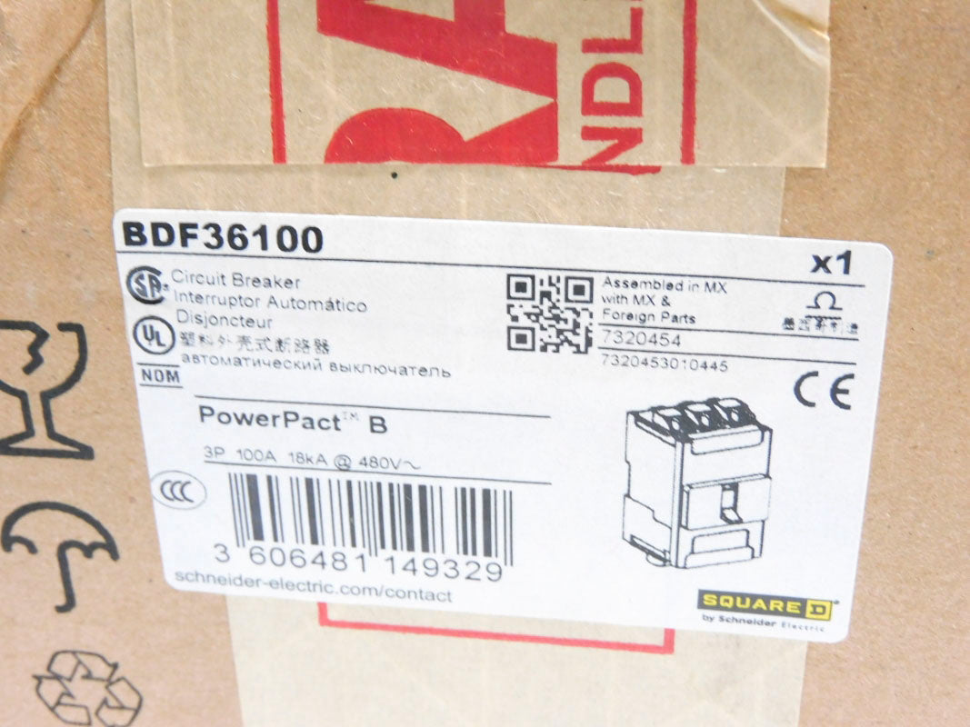 SQUARE D BDF36100 480V 100A NSMP