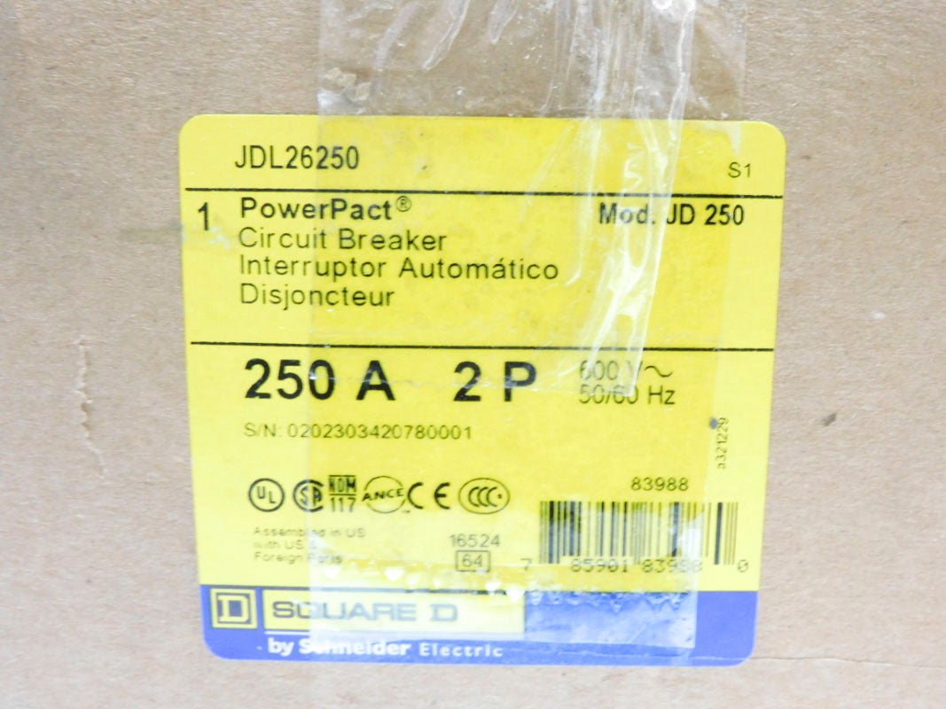 SQUARE D JDL26250 250A 600V NSMP