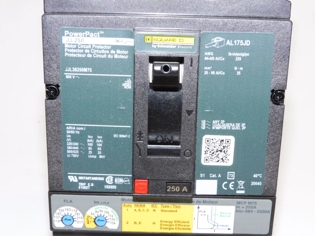 SQUARE D JJL36250M75 600V 250A NSMP