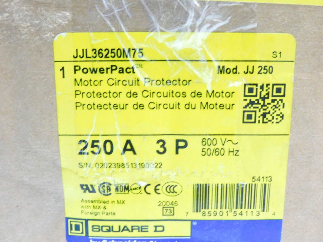 SQUARE D JJL36250M75 600V 250A NSMP