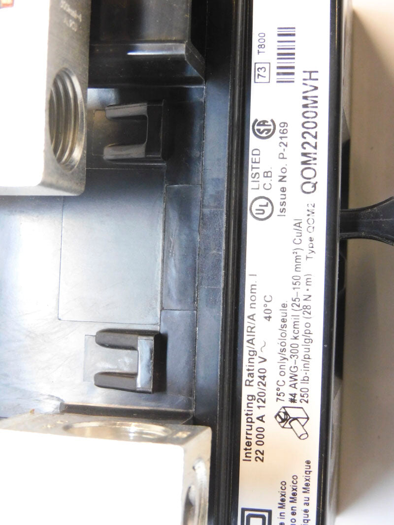 SQUARE D QOM2200MVH 200A 120/240V NUPI