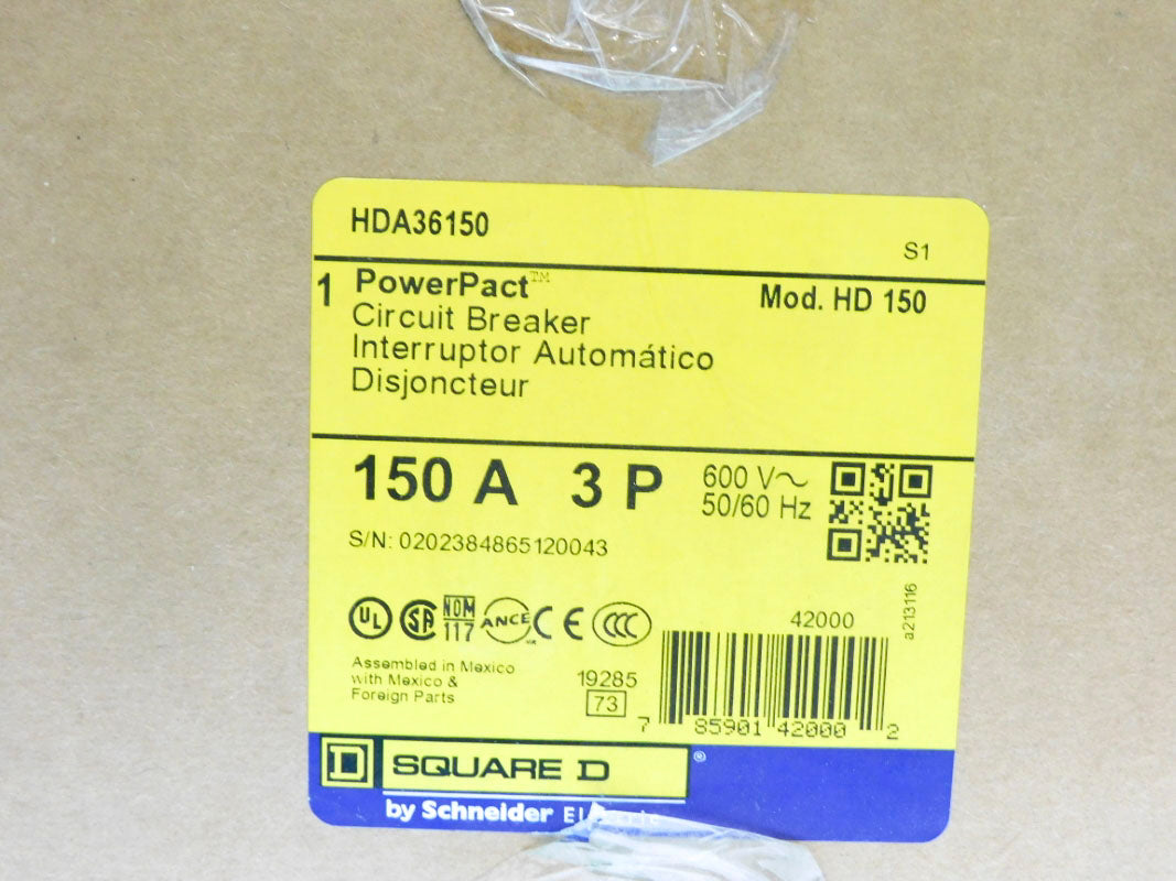 SQUARE D HDA36150 SER. 1 600V 150A NSMP