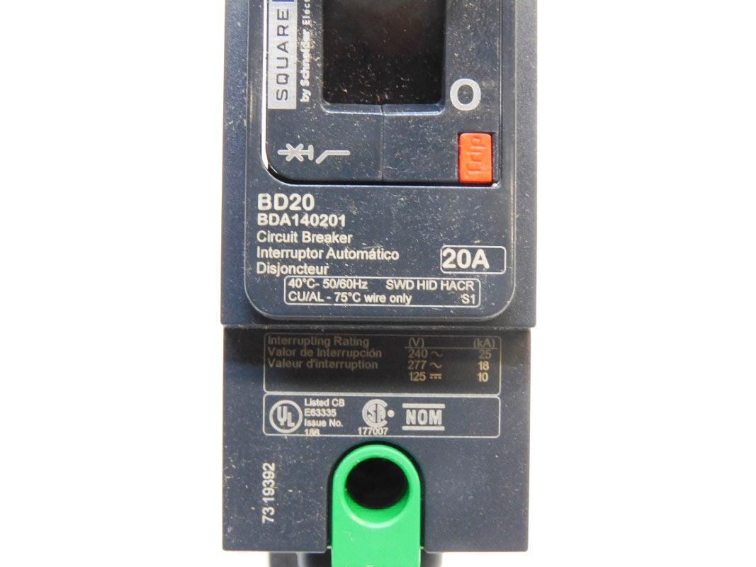 SQUARE D BDA140201 20A 277V NSMP