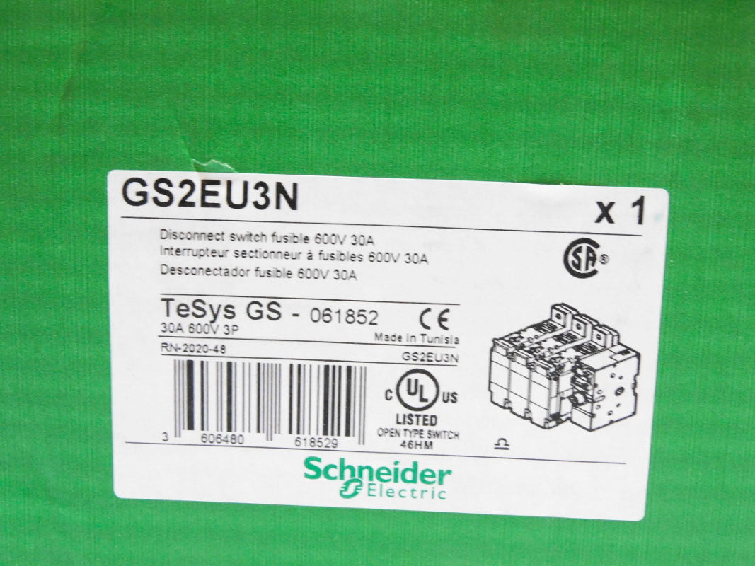 SCHNEIDER ELECTRIC GS2EU3N 600V 30A NSMP