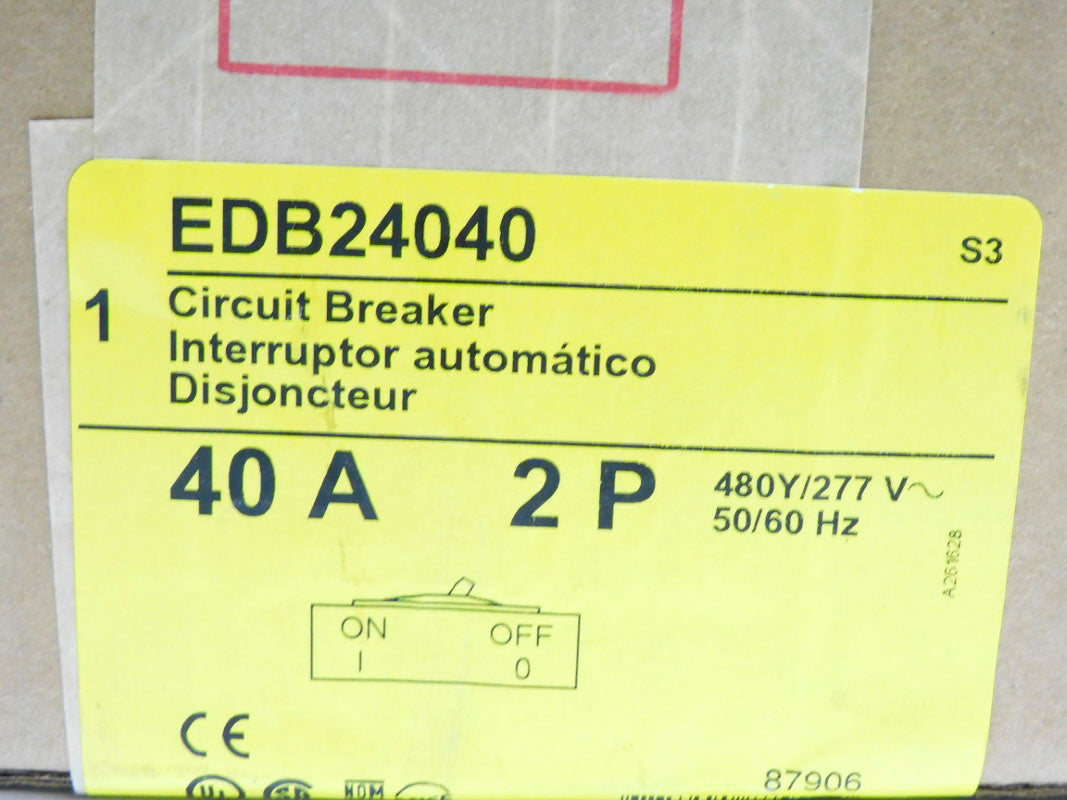 SQUARE D EDB24040 480V 40A NSMP