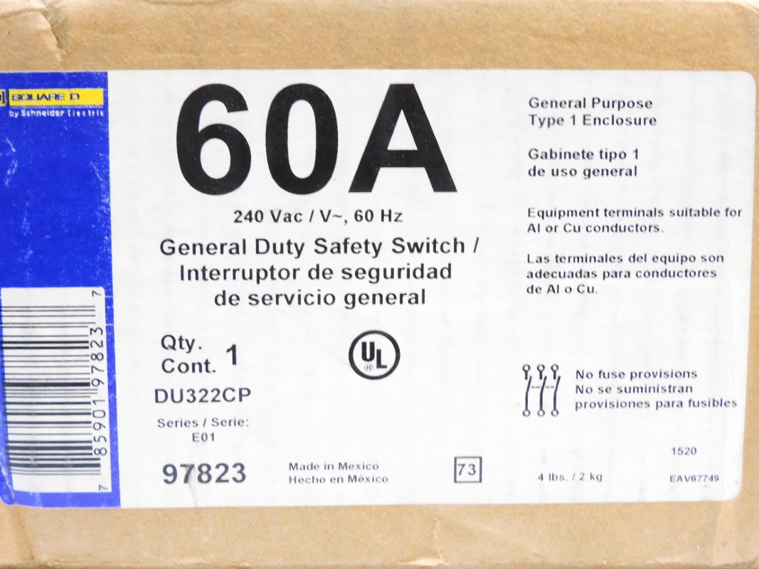 SQUARE D DU322CP SER. E01 NSFS