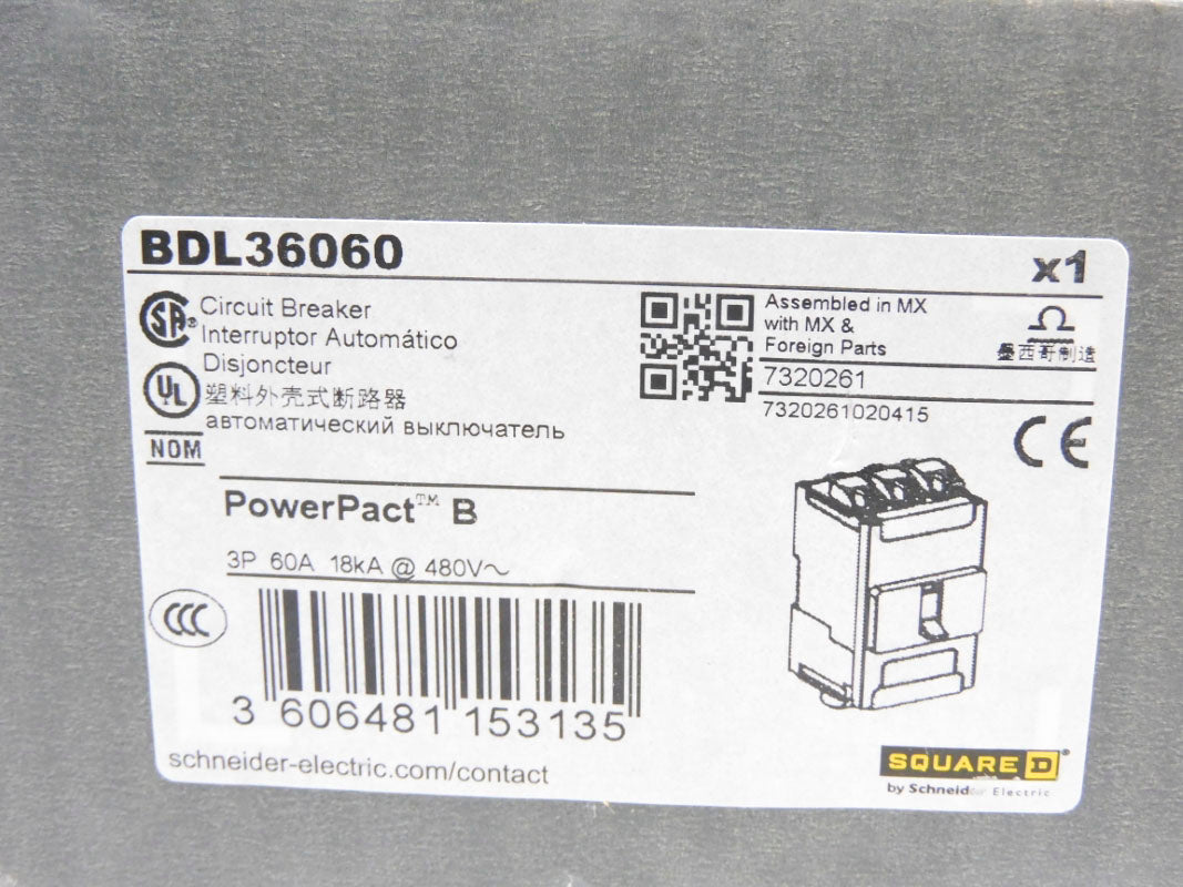 SQUARE D BDL36060 480V 60A NSMP