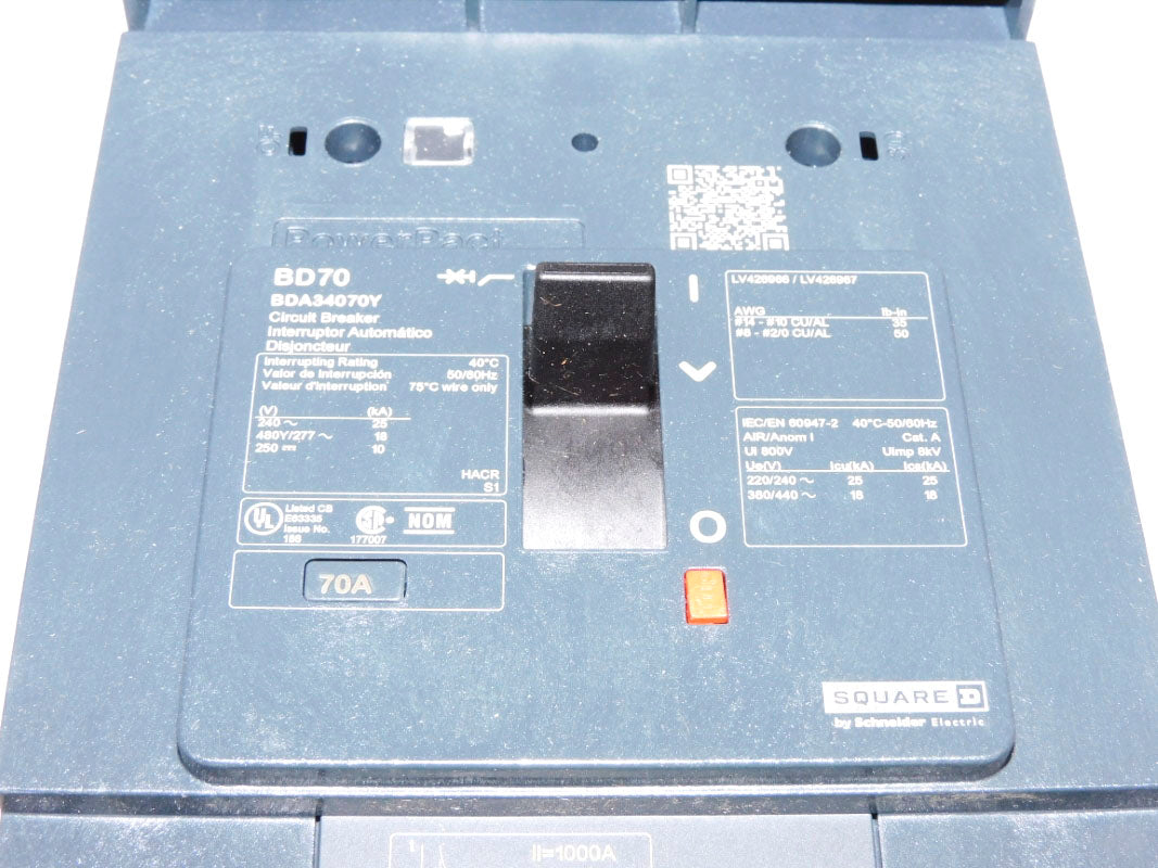 SQUARE D BDA34070Y 70A 480/277V NSMP