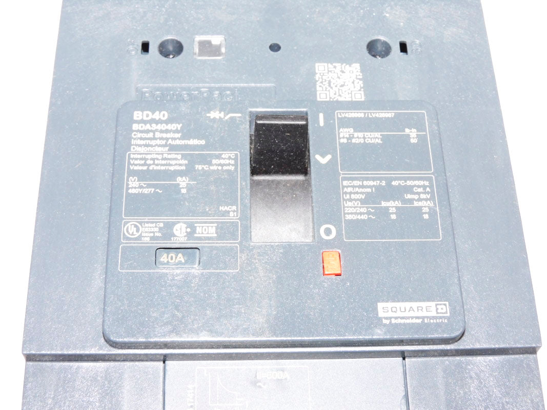 SQUARE D BDA34040Y 40A 480/277V NSMP