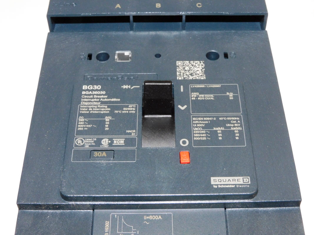 SQUARE D BGA36030 30A 480V NSMP