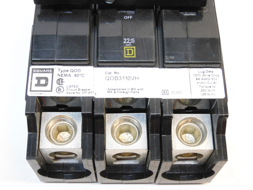 SQUARE D QOB3110VH 110A 240V NSNP