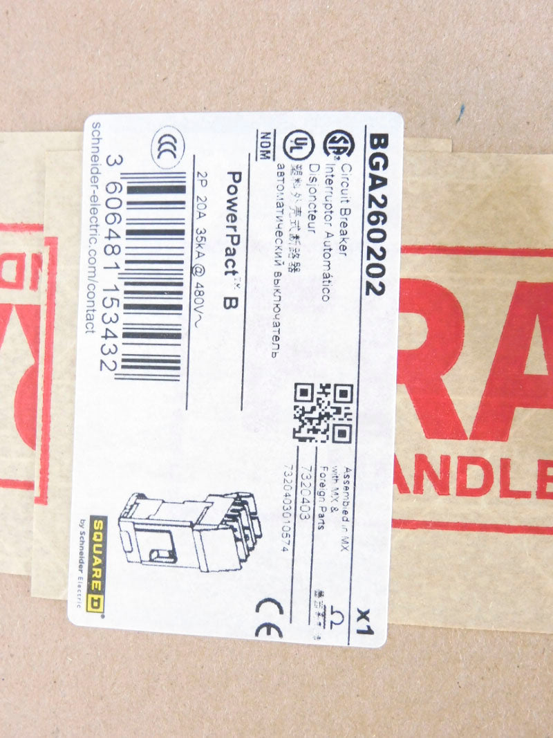 SQUARE D BGA260202 20A 480V NSFS