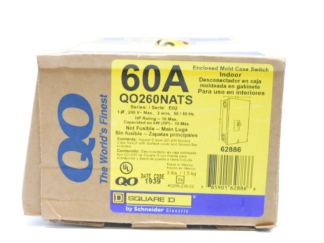 SQUARE D QO260NATS SER. E02 NSMP