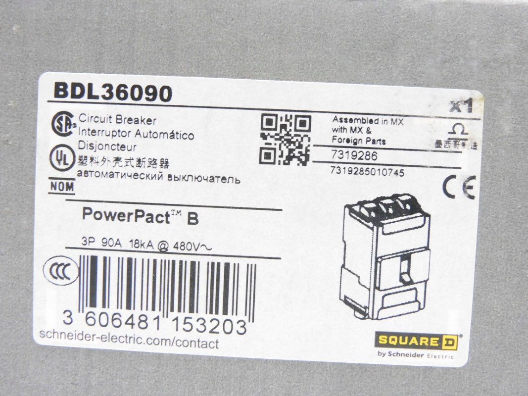 SQUARE D BDL36090 90A 480V NSMP