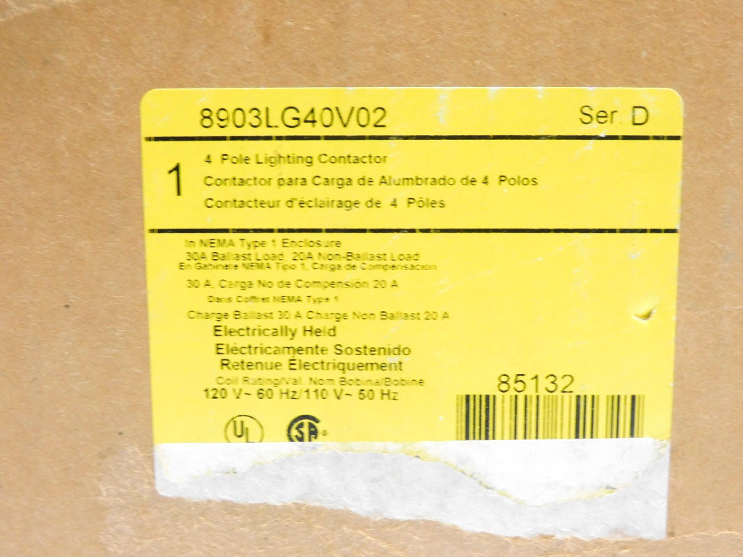 SQUARE D 8903LG40V02 SER. D 110/120V NSMP