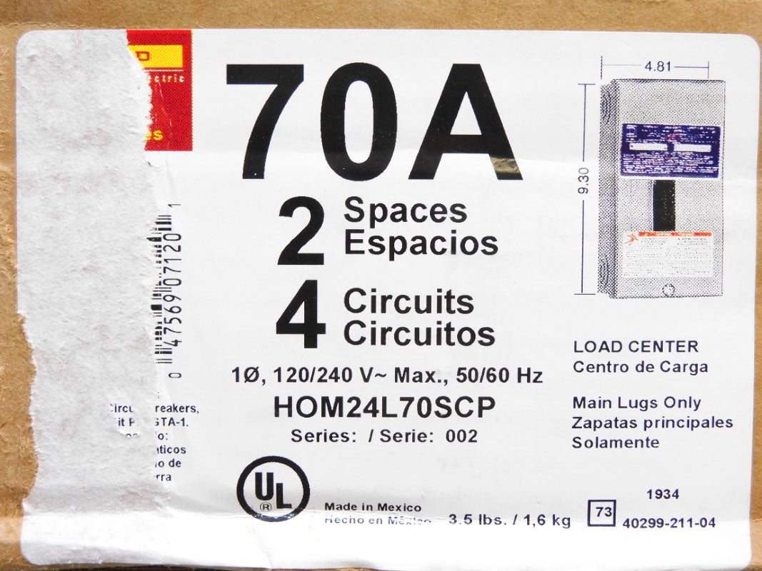 SQUARE D HOM24L70SCP SER. 002 NSMP