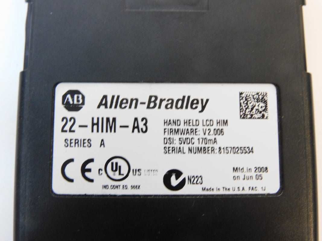ALLEN BRADLEY 22-HIM-A3 SER. A F/W 2.006 UNMP