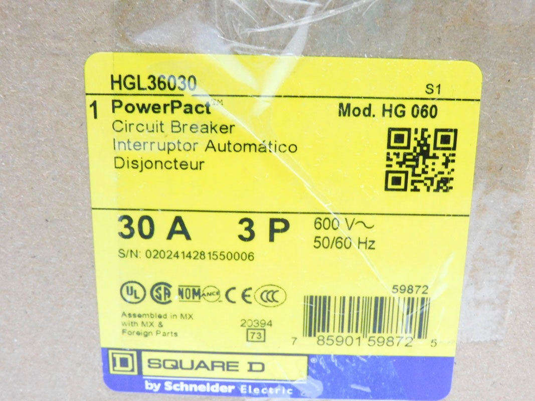 SQUARE D HGL36030 600V 30A NSMP