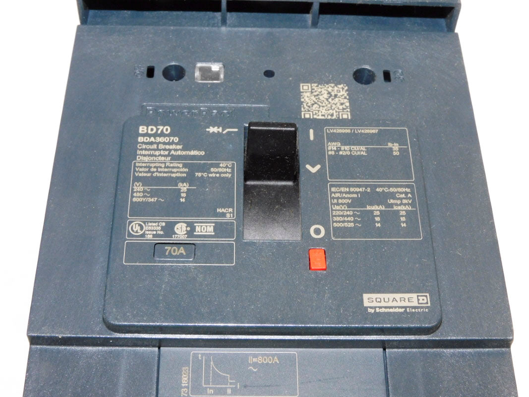 SQUARE D BDA36070 70A 480V NSMP