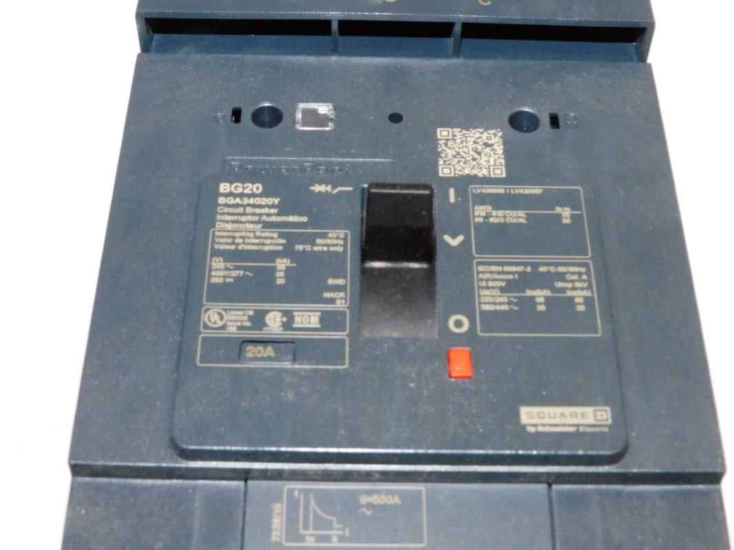 SQUARE D BGA34020Y 20A 480/277V NSMP