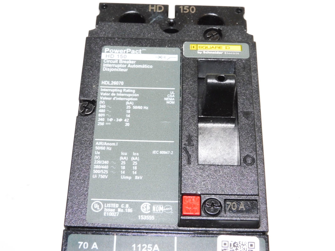 SQUARE D HDL26070 600V 70A NSMP