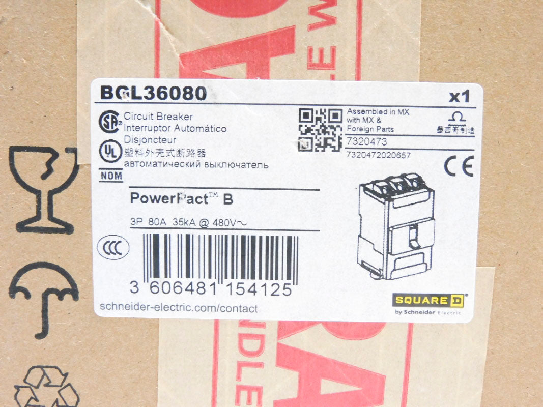 SQUARE D BGL36080 480V 80A NSFS