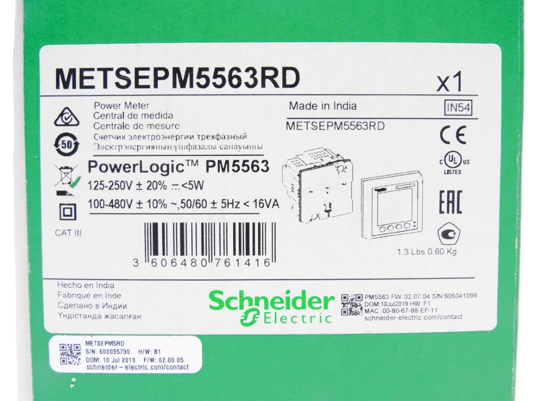 SCHNEIDER ELECTRIC METSEPM5563RD F/W 02.07.04 NSMP