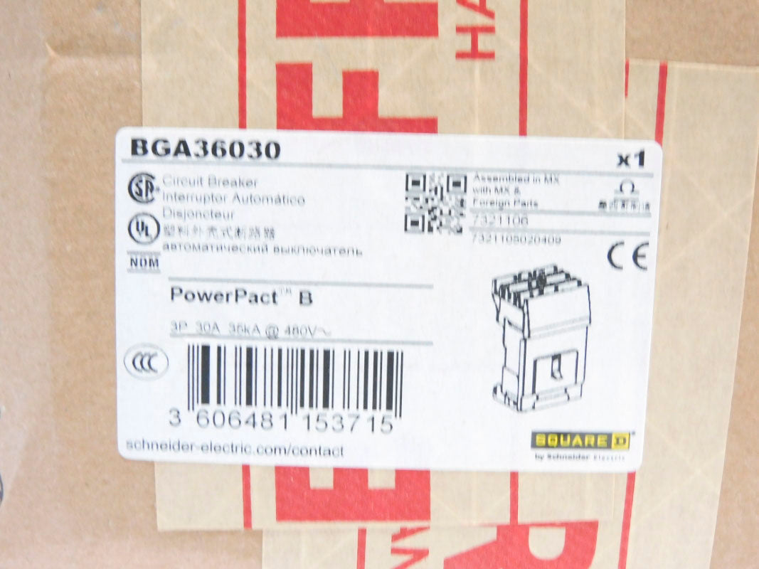 SQUARE D BGA36030 480V 30A NSFS